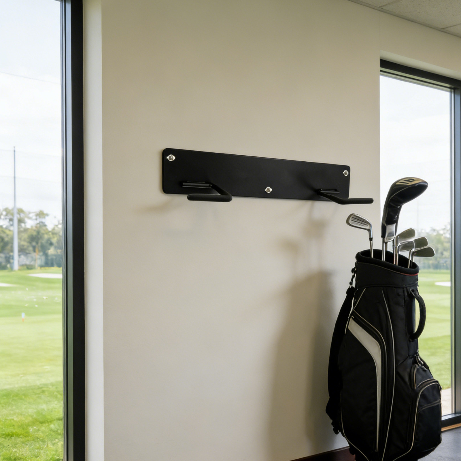 Sports Equipment Garage Organizer - Wall Mounted Golf Bag Storage Rack