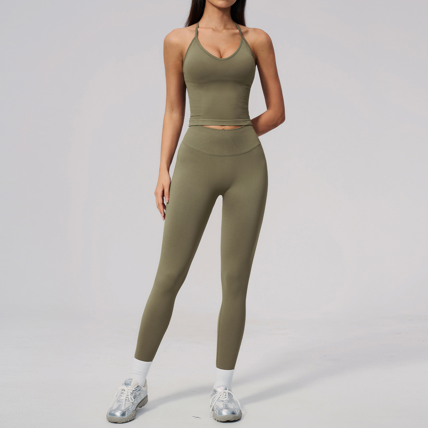 Seamless 2 Pieces Yoga Set Wom - Sports Equipment Logos ulasan dan harga