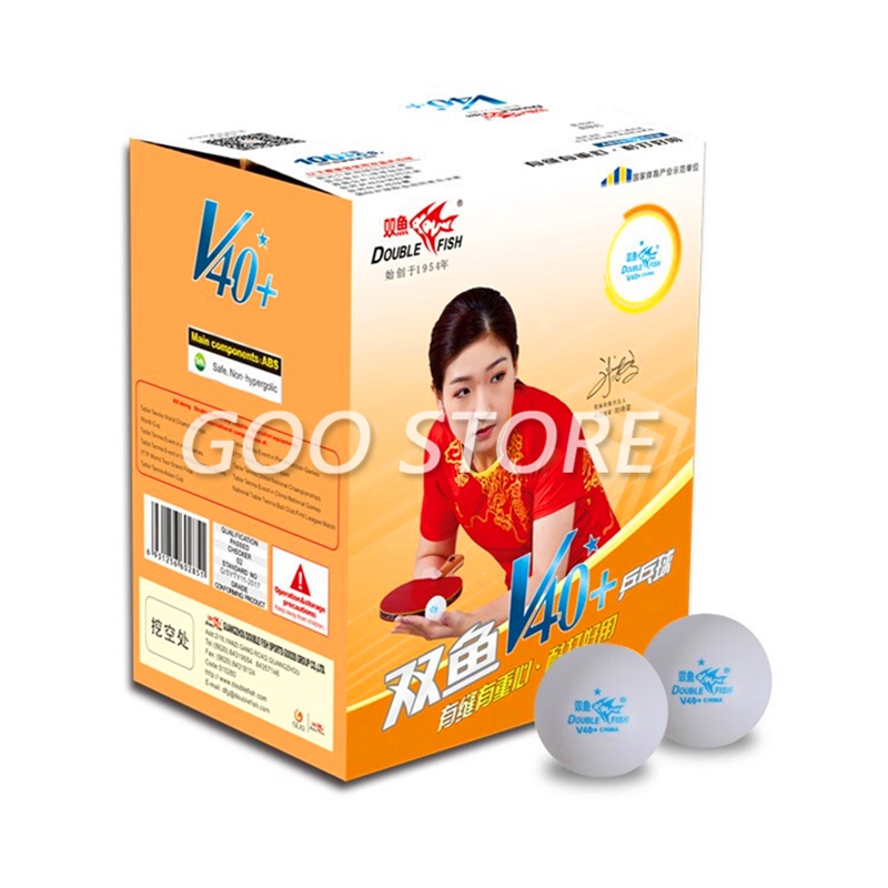 100 balls Double Fish V40+ 1-S - Ping Pong Ball Set ulasan dan harga