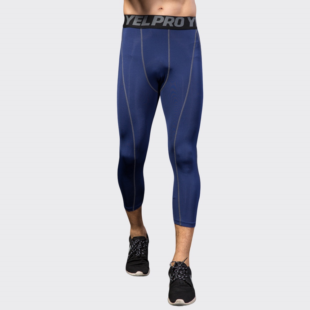Men Compression Fitness Leggin - Sports Equipment Logos ulasan dan harga