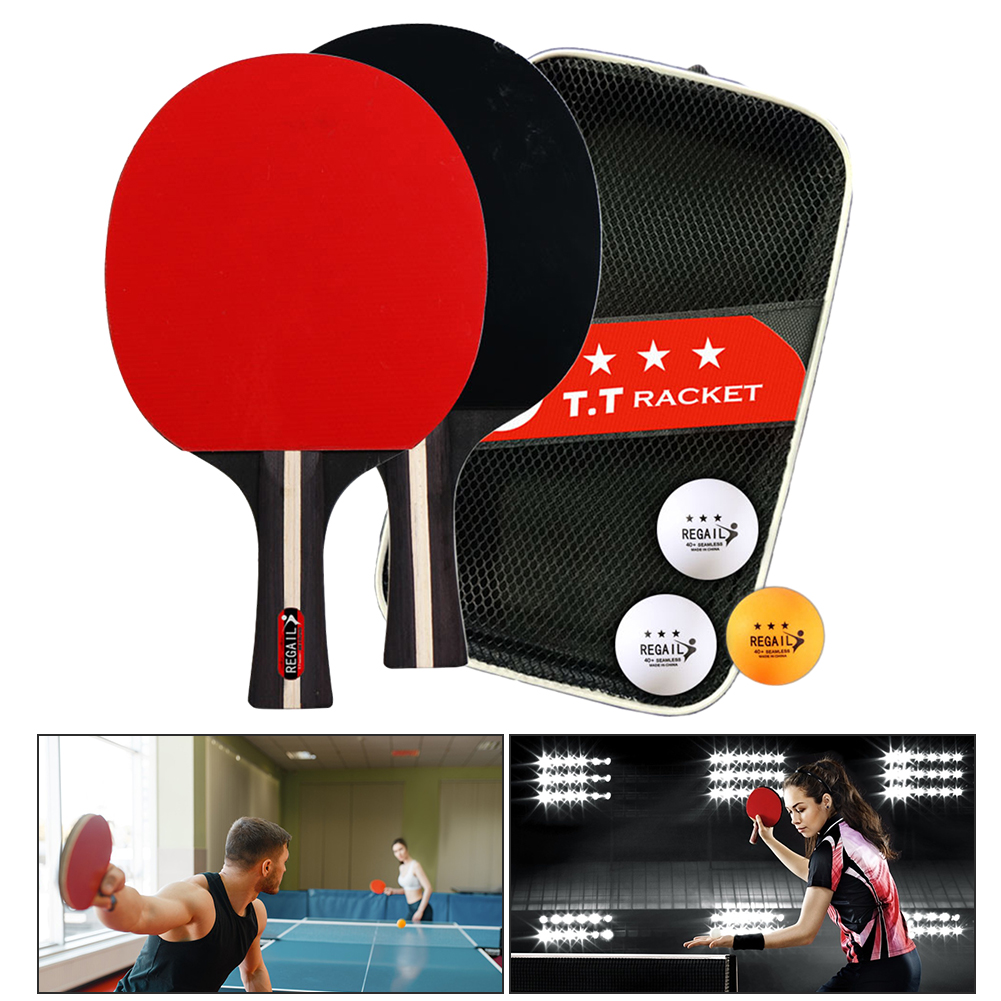 Table Tennis Racket 2 Rackets  - Ping Pong Ball Set ulasan dan harga