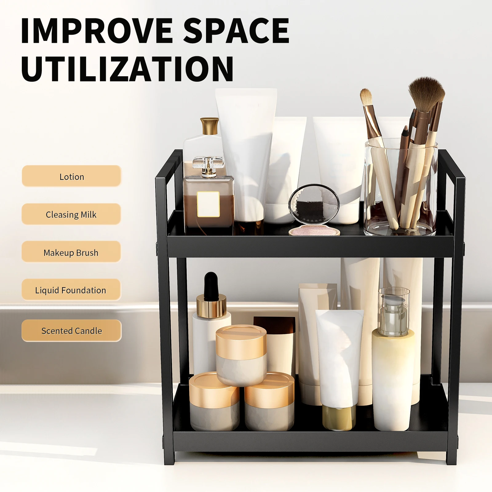 2 tier desktop storage rack co - Sports Equipment Storage Rack ulasan dan harga