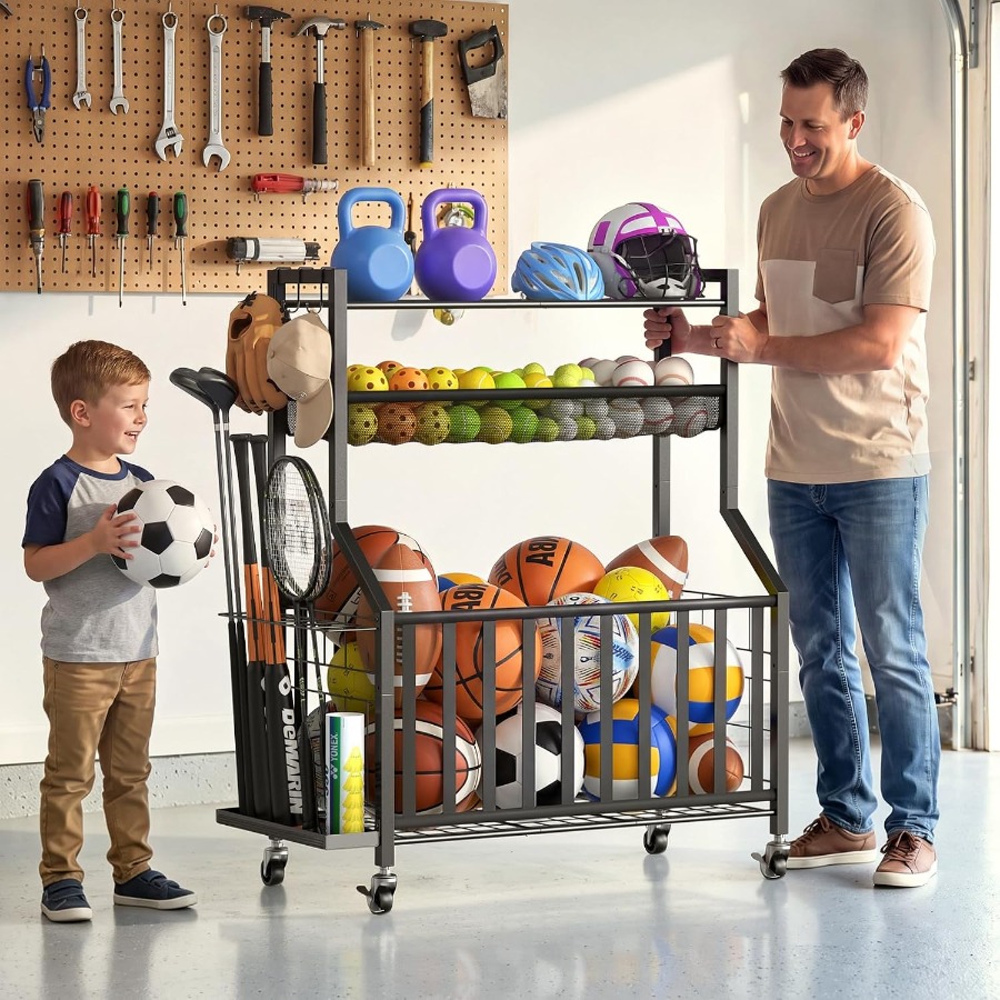 Garage Sports Equipment Organi - Sports Equipment Garage Organizer ulasan dan harga