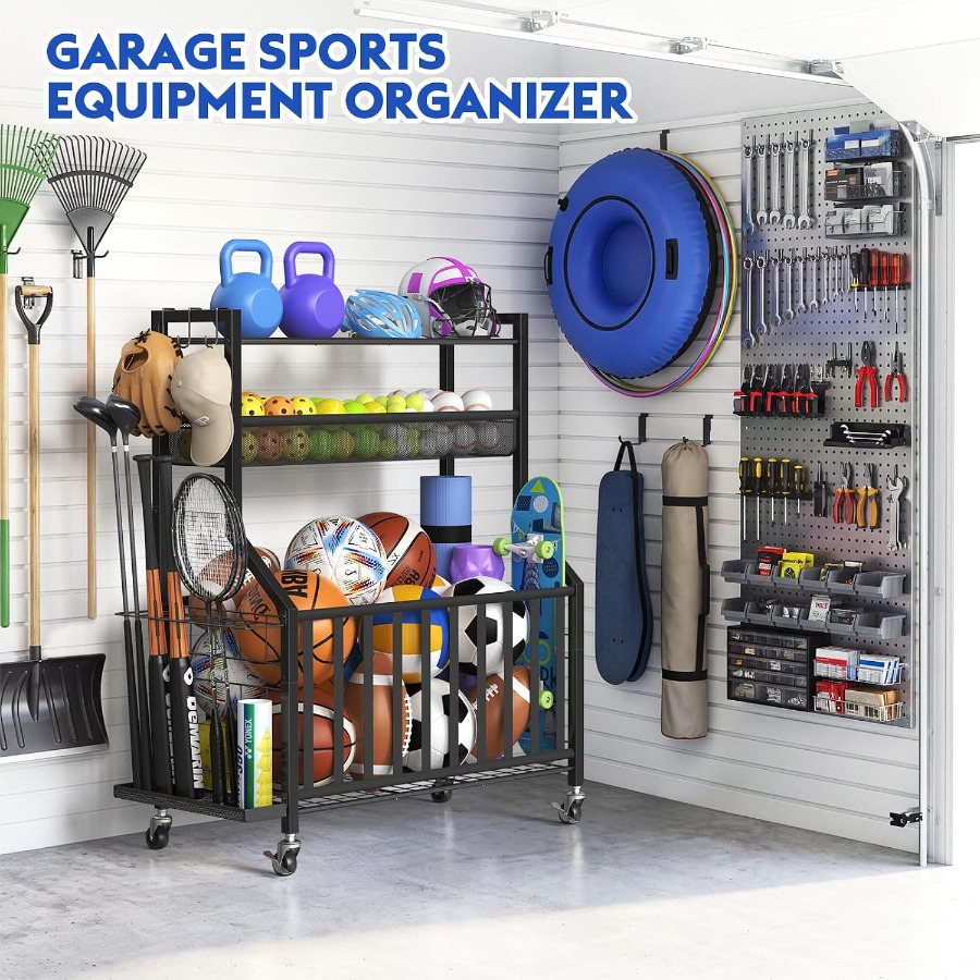 Garage Sports Equipment Organi - Sports Equipment Garage Organizer ulasan dan harga