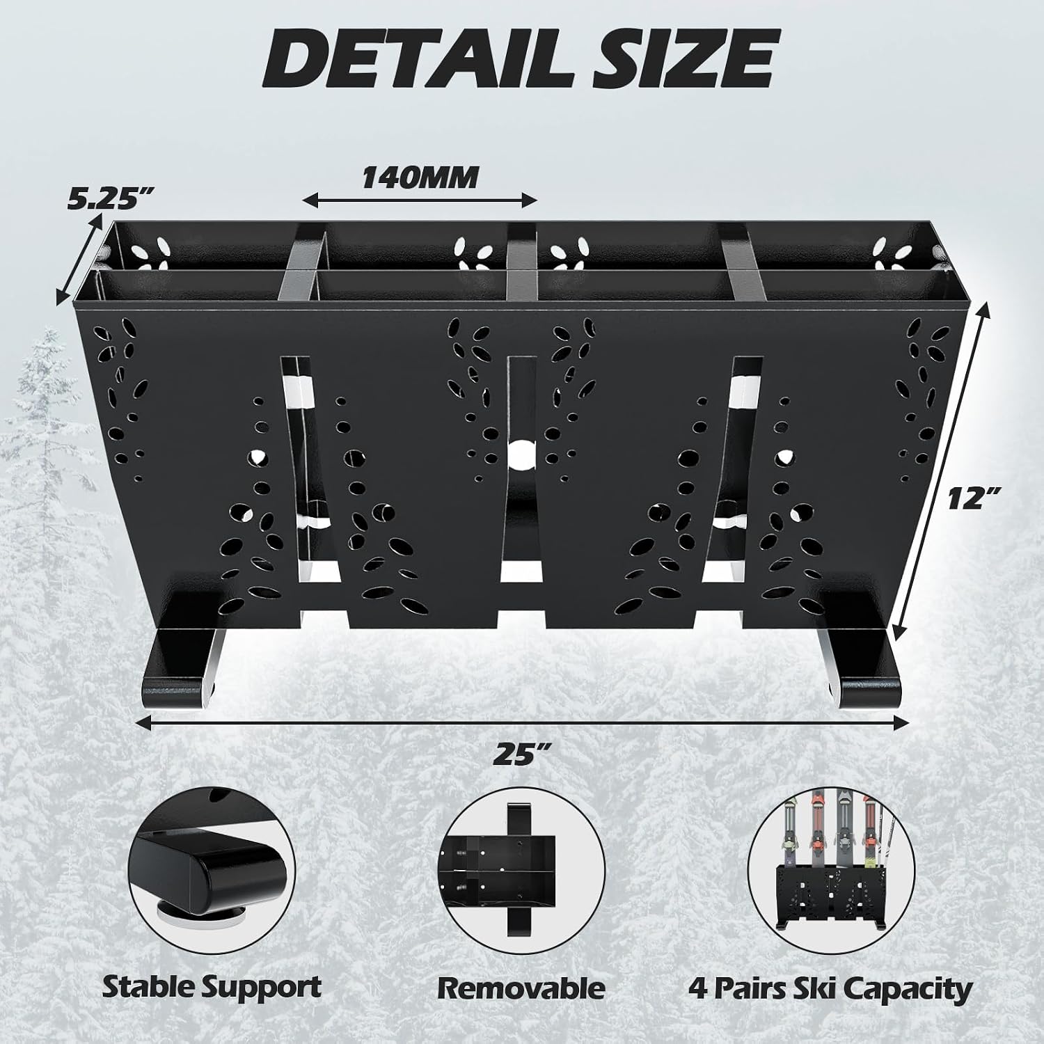 Heavy Duty Metal Ski Storage R - Sports Equipment Garage Organizer ulasan dan harga